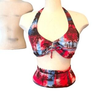 Baltex Y2K 90s Bikini Swimsuit with Boy Shorts